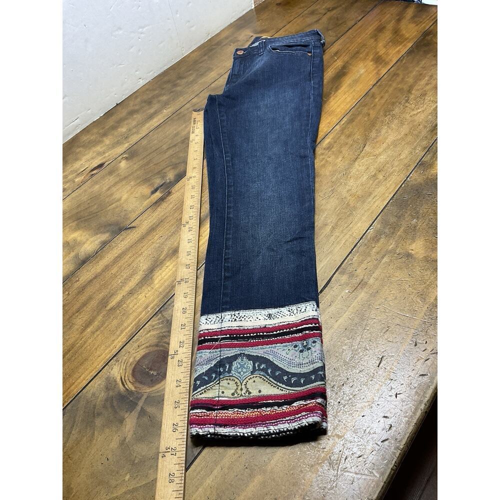Pilcro And The Letterpress Women’s Cropped Jeans Colorful Cuff No.27 Stet - Picture 10 of 10